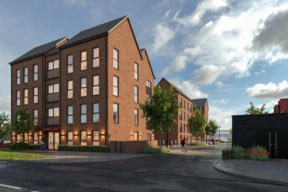 The Quayline, Wirral: exterior render
